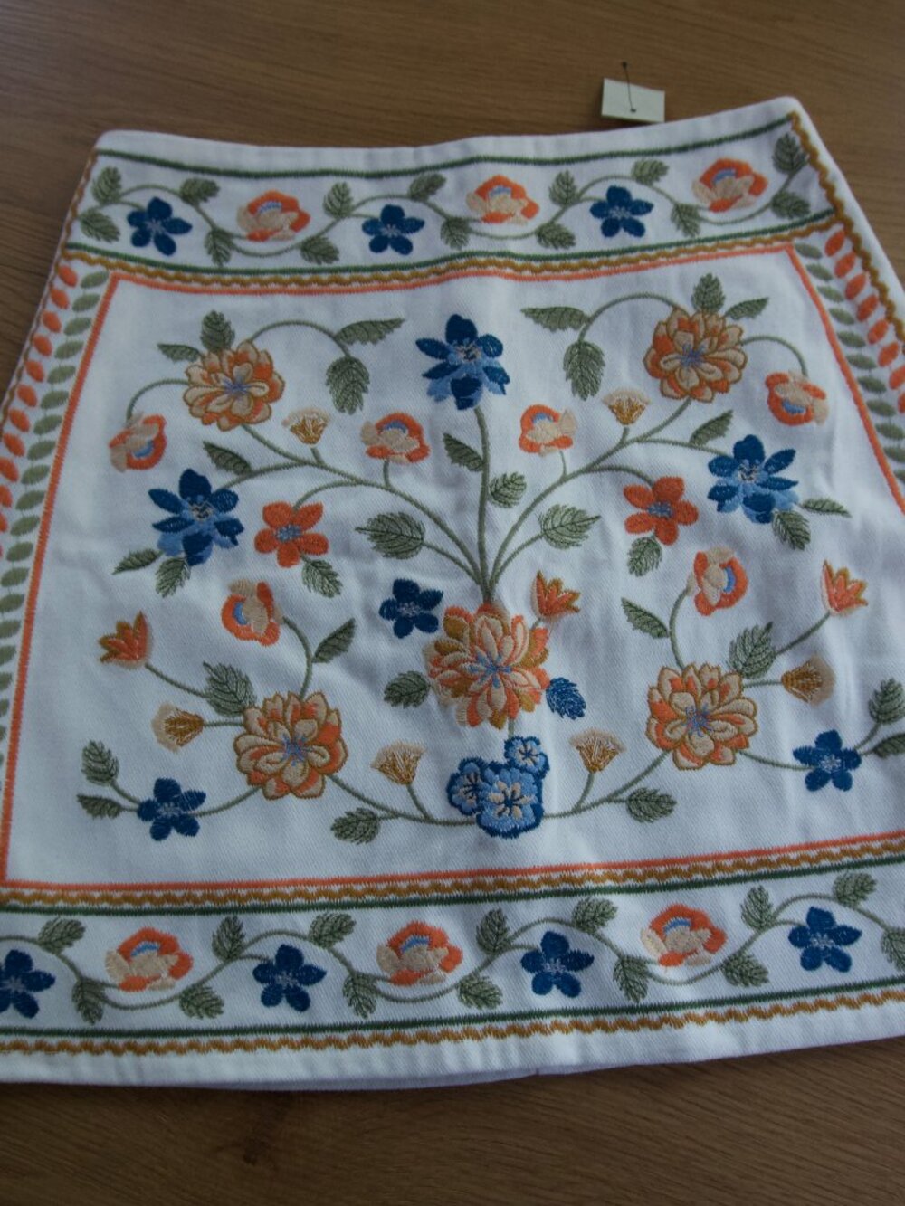 Embroidered Mini Skirt